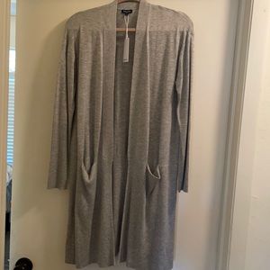 Splendid grey long open cardigan